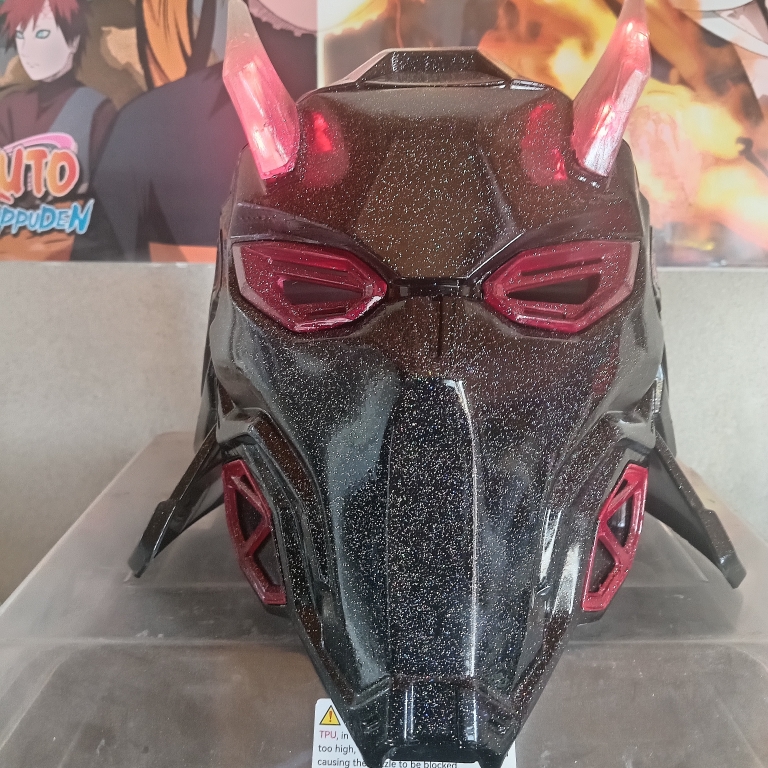 Casque Cyber Samouraï – PLA – Adulte – Noir & Rouge