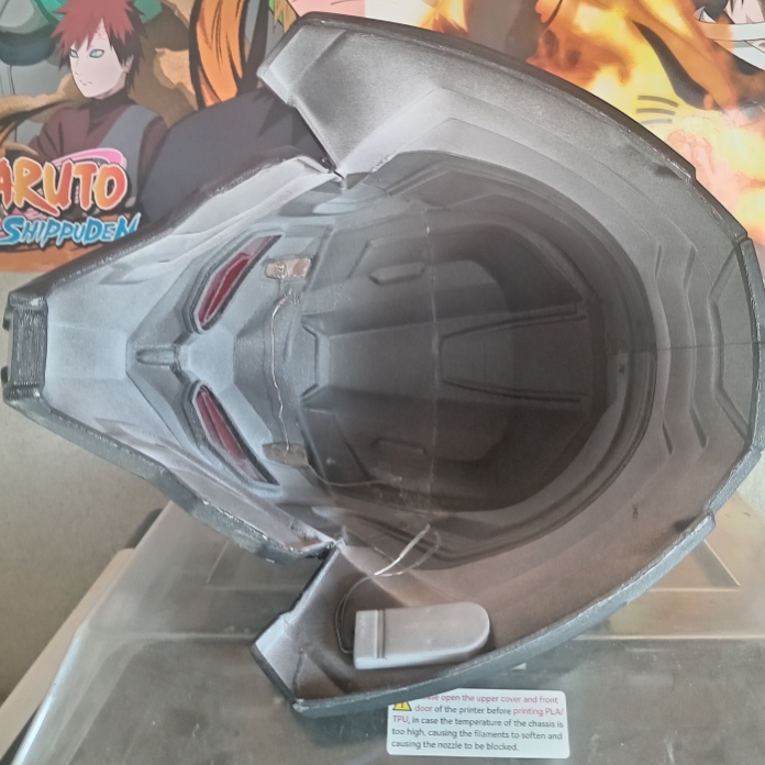 Casque Cyber Samouraï – PLA – Adulte – Noir & Rouge – Image 9