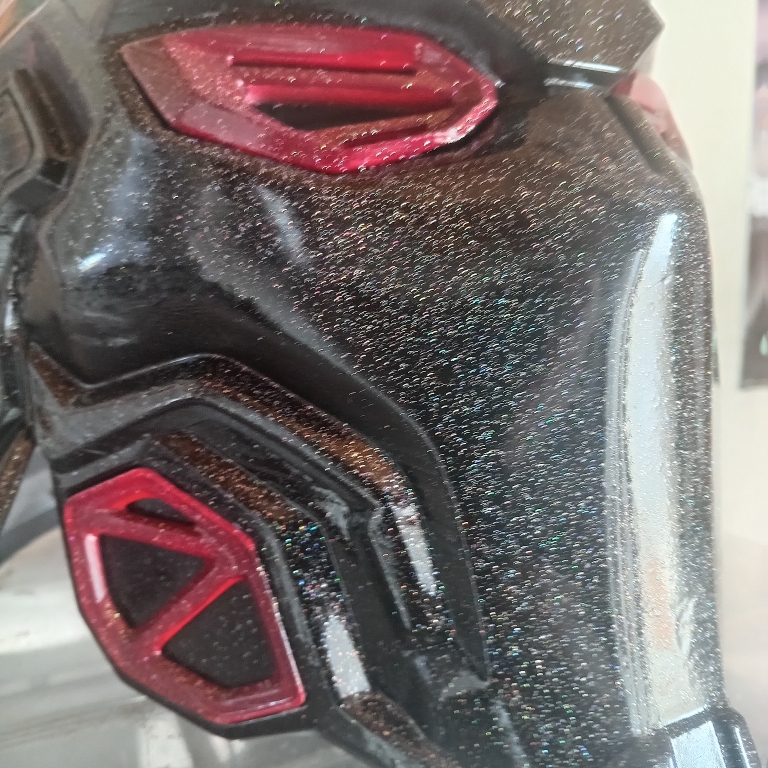 Casque Cyber Samouraï – PLA – Adulte – Noir & Rouge – Image 8