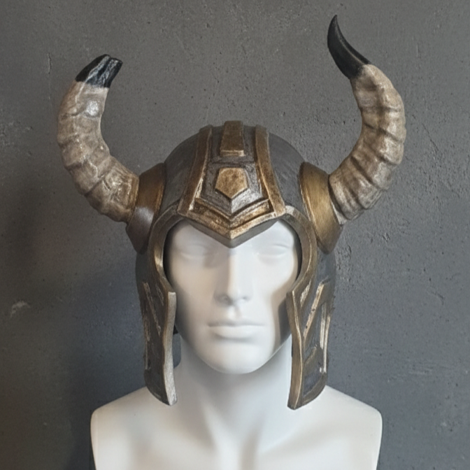 Casque Viking – Impression 3D & Peinture artisanale