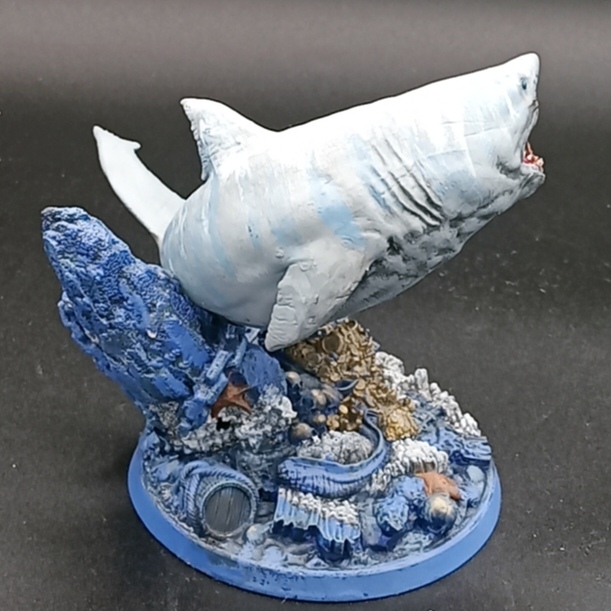 Statue Requin & Trésor Englouti 15cm - Peinte à la Main | STLFLIX – Image 6