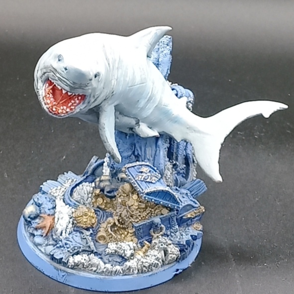 Statue Requin & Trésor Englouti 15cm - Peinte à la Main | STLFLIX – Image 3