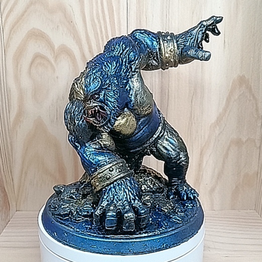 Gorille , figurine fantasy , résine peinte a la main , guerrier JDR + carte de jeu artisanale – Image 2