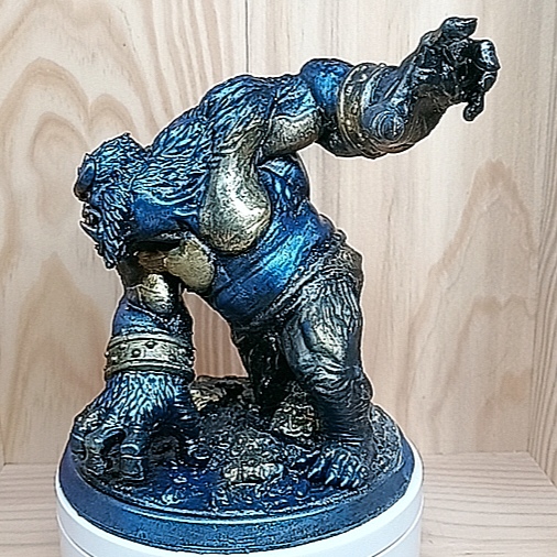Gorille , figurine fantasy , résine peinte a la main , guerrier JDR + carte de jeu artisanale – Image 20