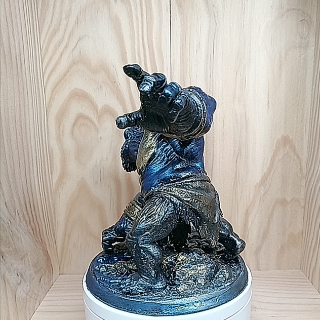 Gorille , figurine fantasy , résine peinte a la main , guerrier JDR + carte de jeu artisanale – Image 15