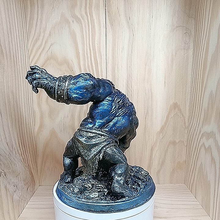 Gorille , figurine fantasy , résine peinte a la main , guerrier JDR + carte de jeu artisanale – Image 14