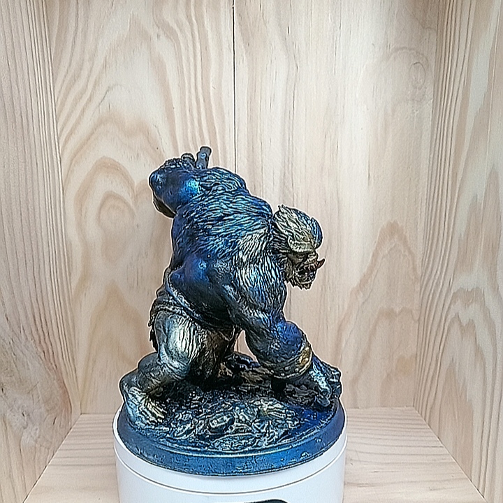 Gorille , figurine fantasy , résine peinte a la main , guerrier JDR + carte de jeu artisanale – Image 4