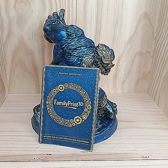 Gorille , figurine fantasy , résine peinte a la main , guerrier JDR + carte de jeu artisanale – Image 25