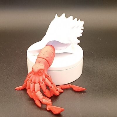 Bernard-l'hermite articulé impression 3D rouge